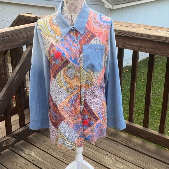 Anthropology Aratta Silent Journey Woman’s Shirt - Picture 3 of 8